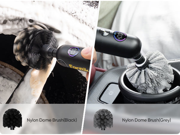 Fanttik Flip G10 Nano AutoCare Cordless Electric Scrubber, Dual-Speed with 8 Brush Heads, Adjustable Angle & Smart Display, IPX7 Waterproof for Deep Car Cleaning