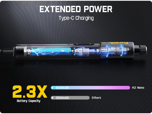 Fanttik K2 Nano 3.7V Power Drill, Mini Precision Electric Driver, 20 Drill Bits, 800mAh Rechargeable, Tool Kit for DIY Projects Shell, Plastic, Resin Keychain, PCB, Aluminum Plate