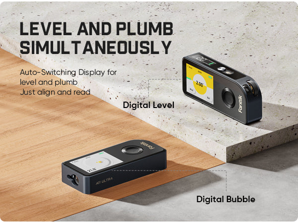 Fanttik A11 Ultra 3-in-1 Laser Measuring Tool, 197Ft Digital Laser Distance Measure with IPS Touch Screen & Side LCD, Wheel Roller & 3-Axis Digital Level, Rechargeable for Home DIY & Indoor Projects