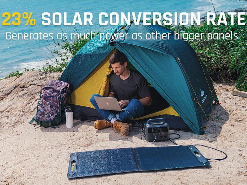 anttik NEO EVO 100 Solar, 100W Portable Solar Panel for Camping, Road Trip, Emergency