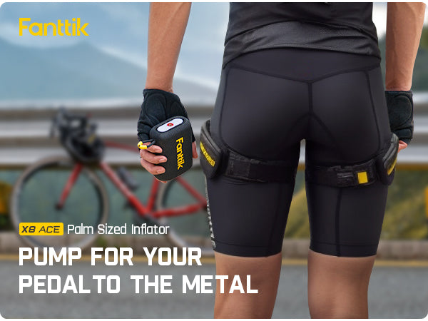 Fanttik X8 Ace Bike Pump 150PSI Fast Portable Tire Inflator, Coreless Rechargeable Electric Bicycle Air Pump