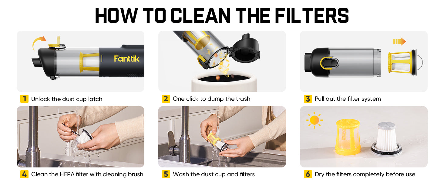 Fanttik Slim V10 Lite Cordless Handheld Vacuum, 0.98lb Lightweight with All-in-One Base Design, 12000Pa Suction & Smart LED Light, Portable Mini Vacuum Cleaner for Kitchen Table, Sofa, Car