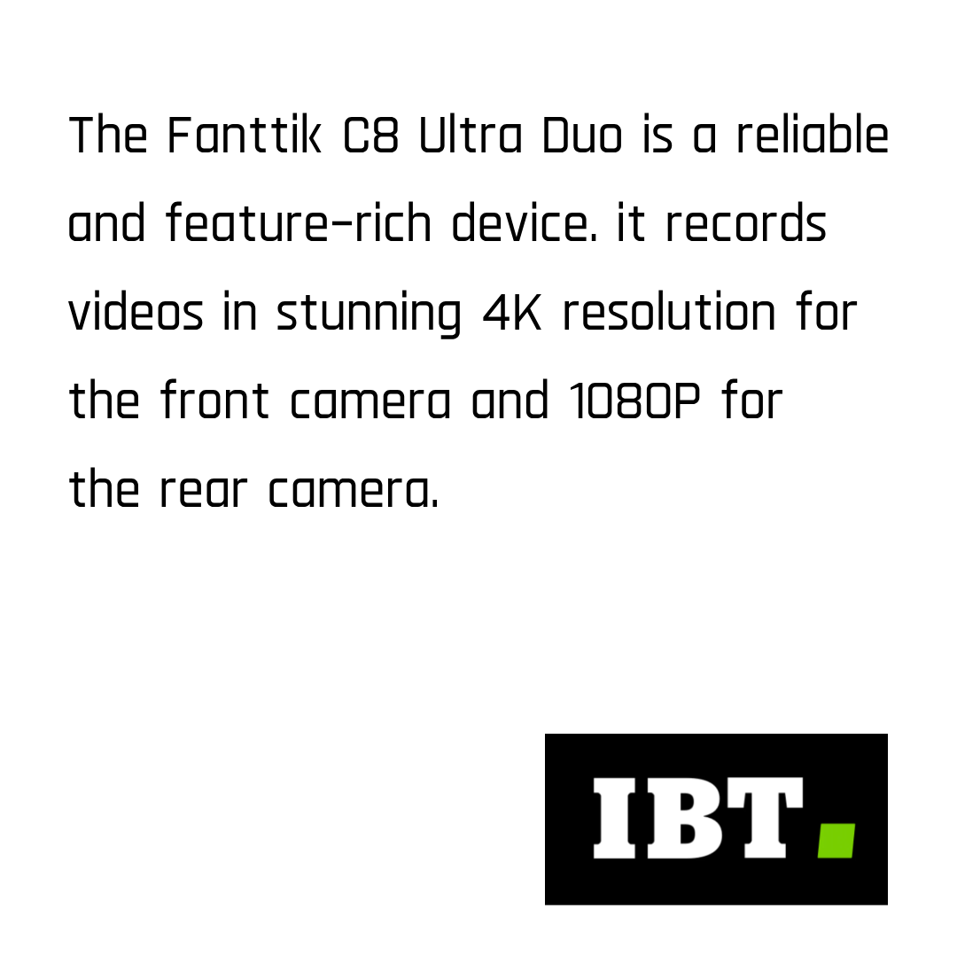 Fanttik C8 Ultra Duo True 4K+1080P Dual Dash Cam
