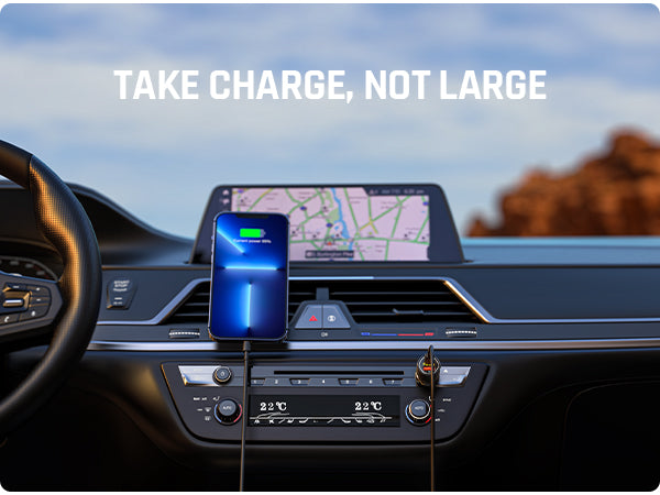 Fanttik 65W USB C Car Charger, Dual Port Fast Charging Car Adapter