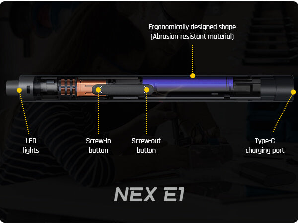 Fanttik NEX E1 Mini Electric Screwdriver, Precision Screwdriver Set with 12 Magnetic Bits