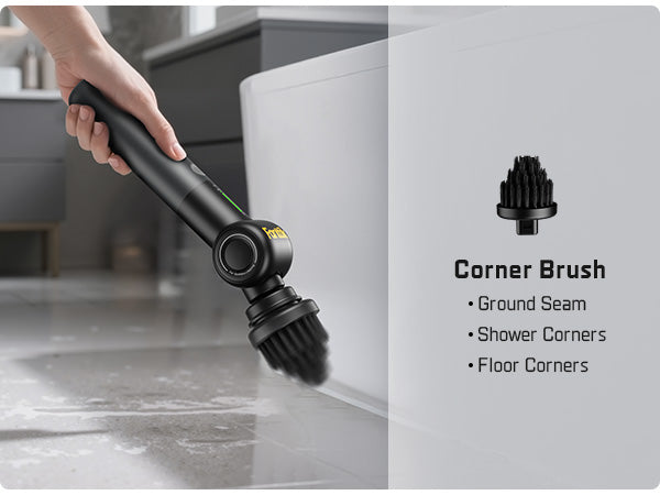 Fanttik G9 Pro Electric Scrubber, Dual-Speed (230/325 RPM) Rotary Cleaner with 6 Brush Heads, Adjustable Angle & Extendable Handle, IPX7 Waterproof, Type-C Charging for Bathroom, Tile, Grout