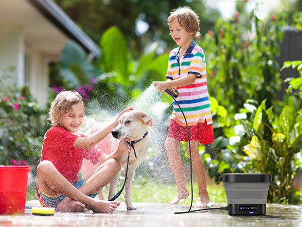 Fanttik NB8 Fold Cordless Pressure Washer w/3.2Gal Tank, 5-in-1 Nozzle, Max 220PSI, 10FT Hose, 4000mAh Lithium Battery, Type-C Charging, Portable Sprayer Washer for Camping, Bicycles, Pet Cleaning