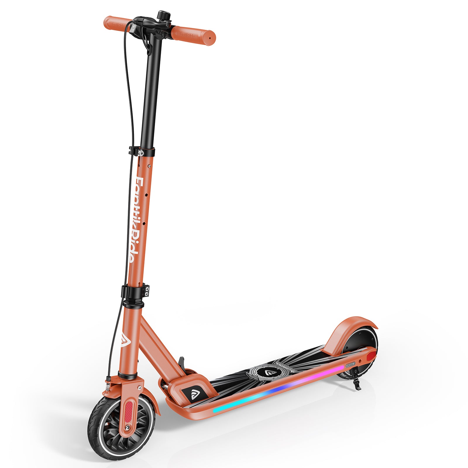 FanttikRide T9 Apex Electric Scooter for Kids 13+ 200W Motor, LED Colorful Lights with Bluetooth Music Speaker, 7/10/12 MPH Digital Display, Adjustable Height, Foldable E-Scooter for Teens