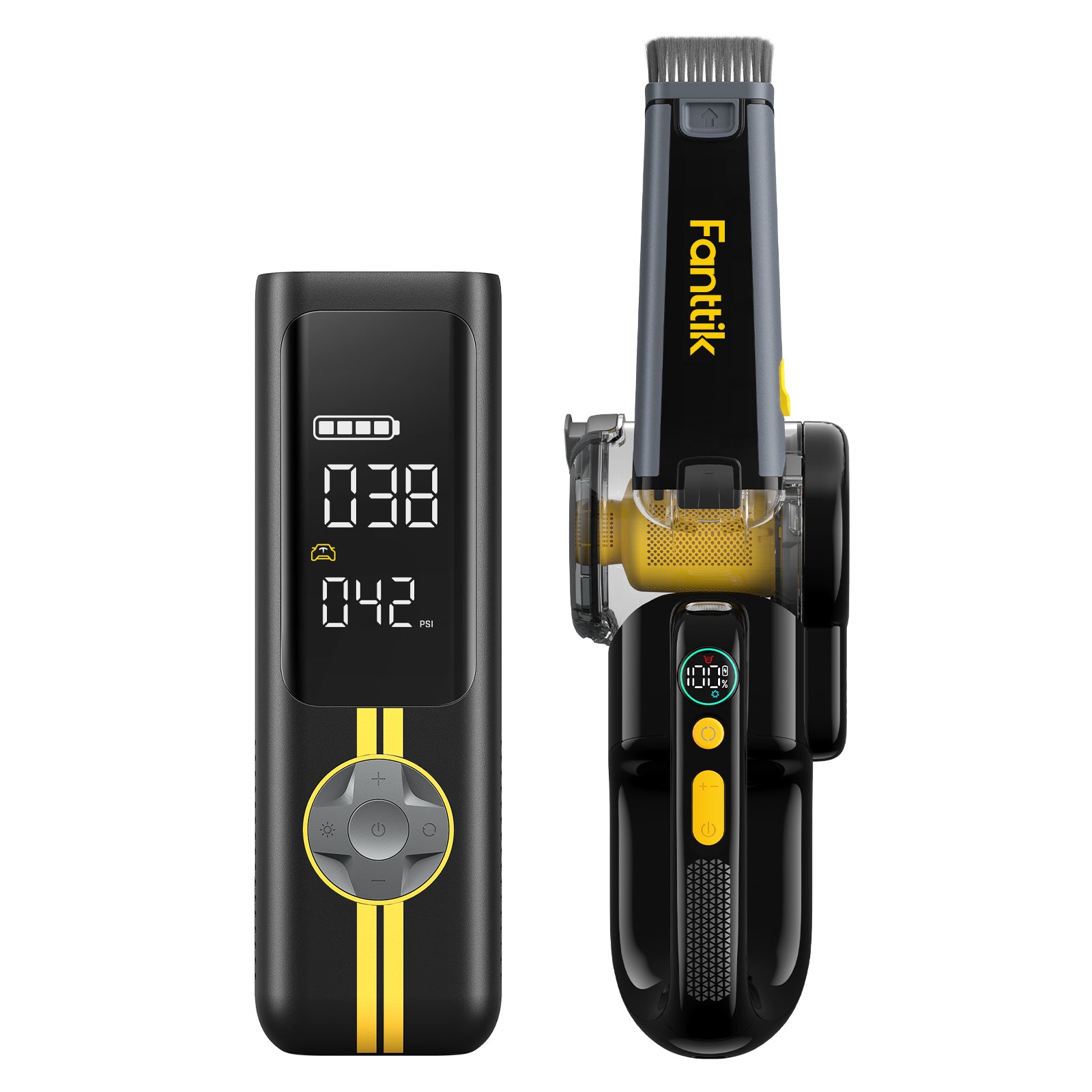 Fanttik X8 APEX EV Tire Inflator and V10 Apex Pivoting Car Vacuum