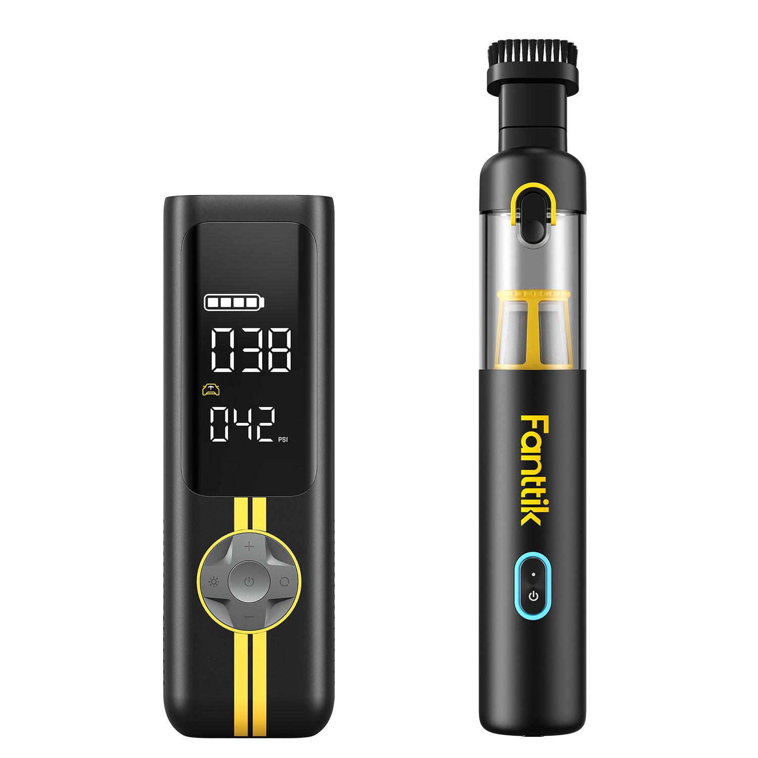 Fanttik X8 APEX EV Tire Inflator and Slim V8 Apex Car Vacuum