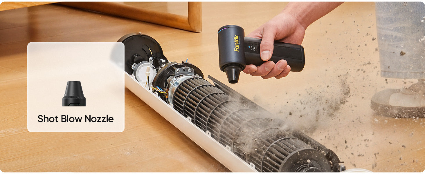 Fanttik Gust B11 Pro Max Electric Air Duster, 150000RPM Brushless Motor, Compressed Air Duster, 100 Gears Adjustable, One-tap Booster, 28.08Wh Rechargeable Battery, Electric Duster for PC, Car, House