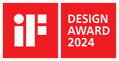 iF Design Award 2024 logo on a red background