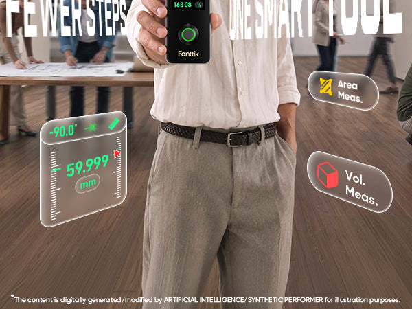 Fanttik A11 Ultra X handheld laser distance meter, all-in-one laser measuring tool for area measurement and volume calculation