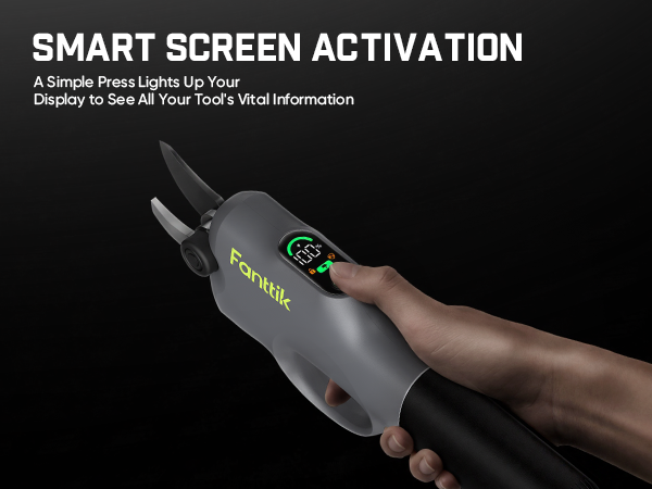 Fanttik Y10 Pro 7.2V Cordless Pruning Shears with Brushless Motor, LED Display, 4-Level Safety System, USB-C Fast Charging, SK5 Steel Blade for Branch Trimming