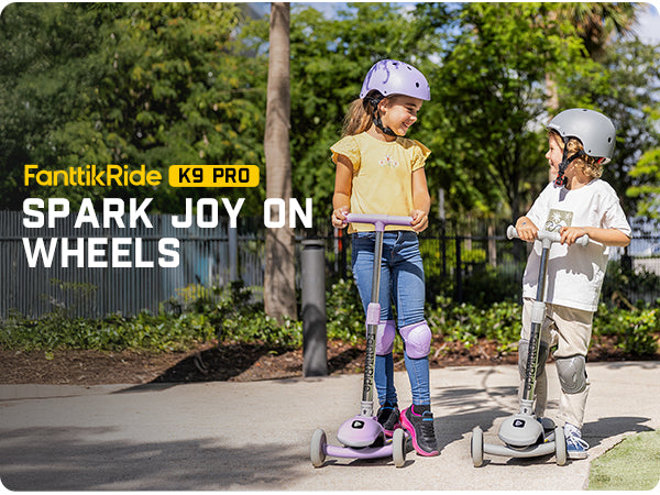 FanttikRide K9 Pro Electric Scooter for Kids 3-6, Adjustable Handlebar Height for Riders 3.3-4.6ft, 88 lbs, Up to 40 min Continuous Time, 4 Miles Range, AI & 2 Max Speed 3.7/6.2 MPH