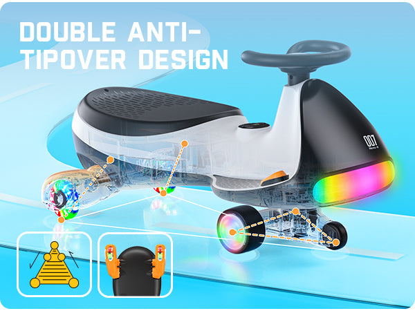 FanttikRide N7 Ultra 24V Electric Wiggle Car with Pedal