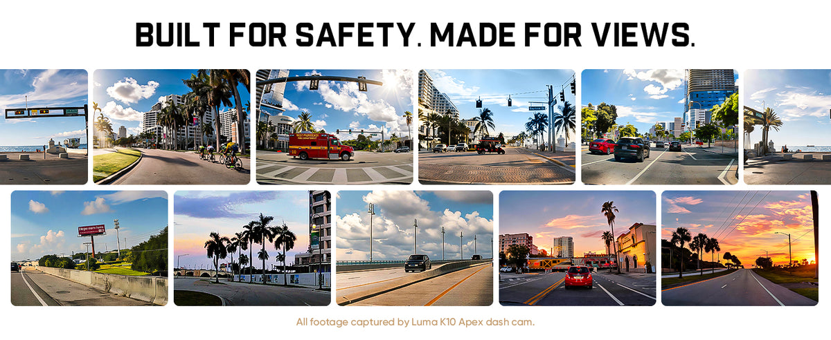A promotional collage with the headline 'BUILT FOR SAFETY. MADE FOR VIEWS.