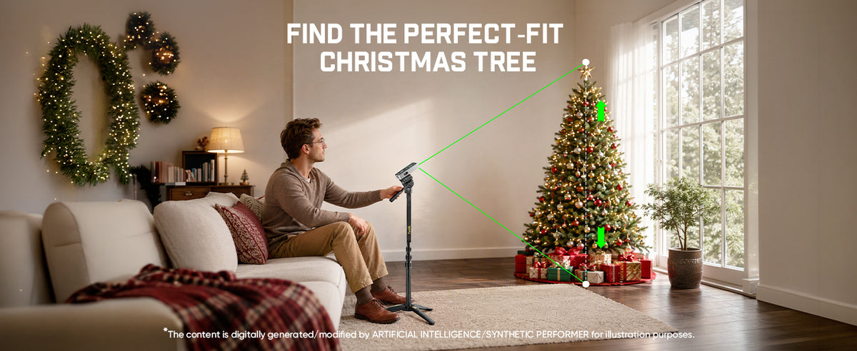 Fanttik A11 Ultra X laser measuring tool, laser distance meter for measuring height to find perfect-fit Christmas tree at home