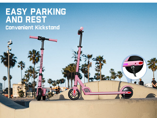 FanttikRide C9 Pro Electric Scooter for Kids Ages 8-12, Colorful Rainbow Lights, 5/8/10MPH, 5 Miles Range, LED Display, Adjustable Height, Foldable, Gifts for Boys and Girls up to 132 lbs