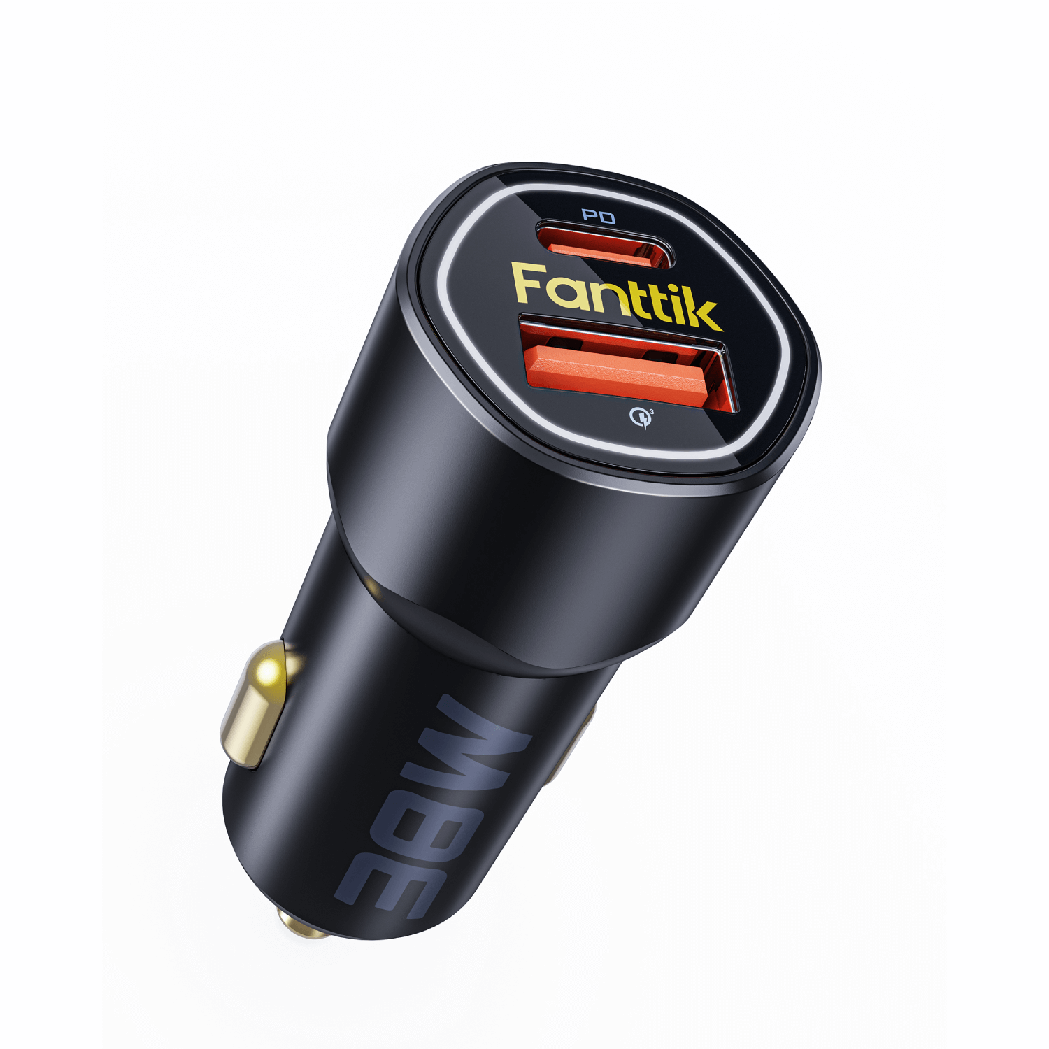 Fanttik USB C Car Charger, 38W Dual Port Fast Charging Car Adapter