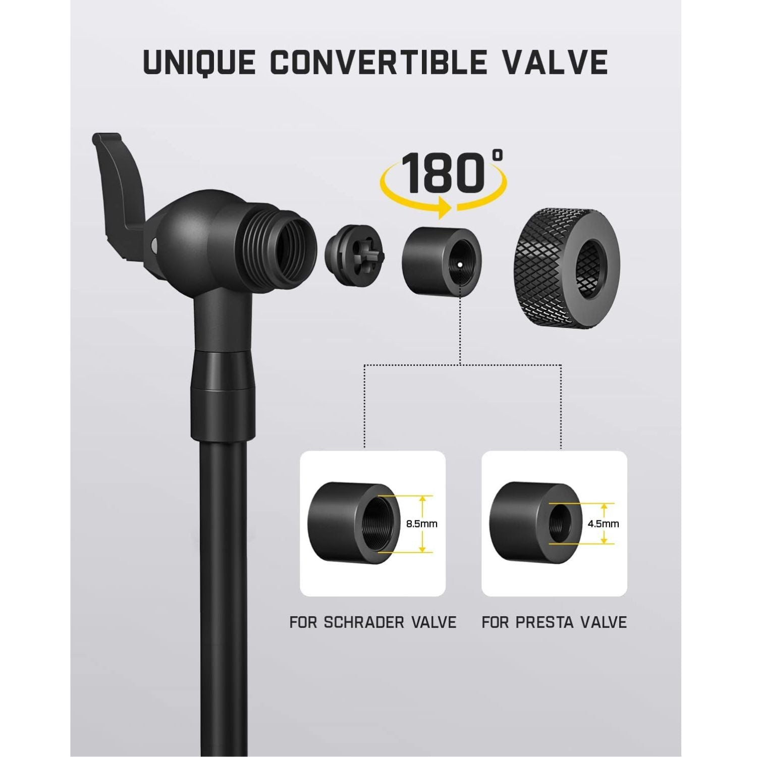 This is not only an inflator hose adapter to convert twist-on air chuck to lock-on air chuck, but also can be specially connected to Fanttik X8 & X8 APEX tire inflator directly.