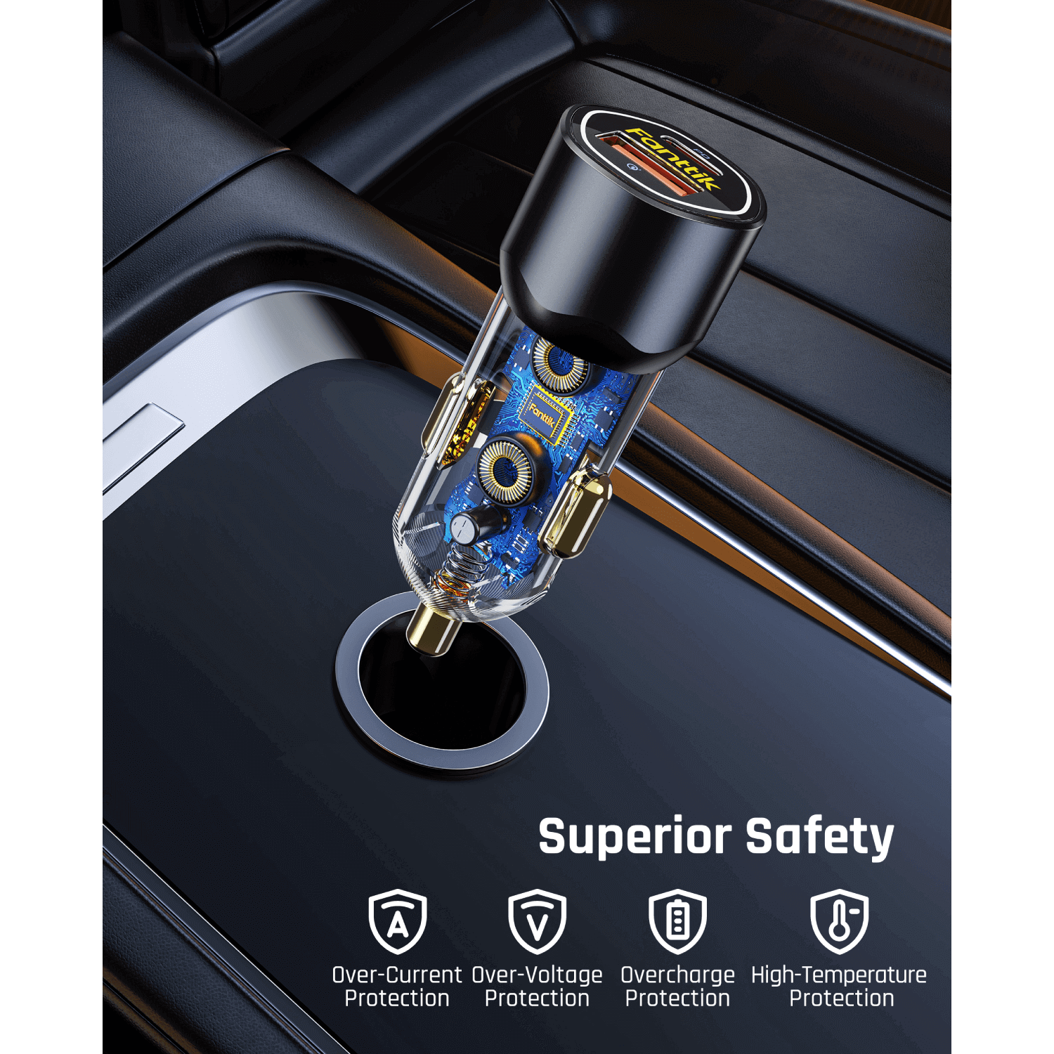 Built-in excellent protection system, this is charger adapter supporting 12V&24V input, can protect your devices from over-current, over-voltage, overcharge and overheating for higher performance, safety and reliability.
