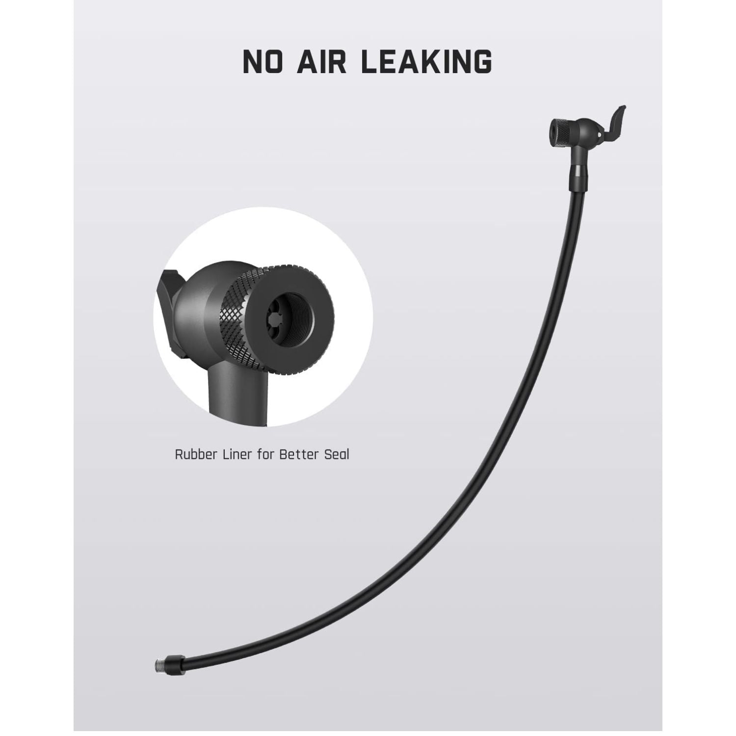 Made from rubber material, this air pump hose adapter is more textured, flexible and durable with the total length 19.69’’
