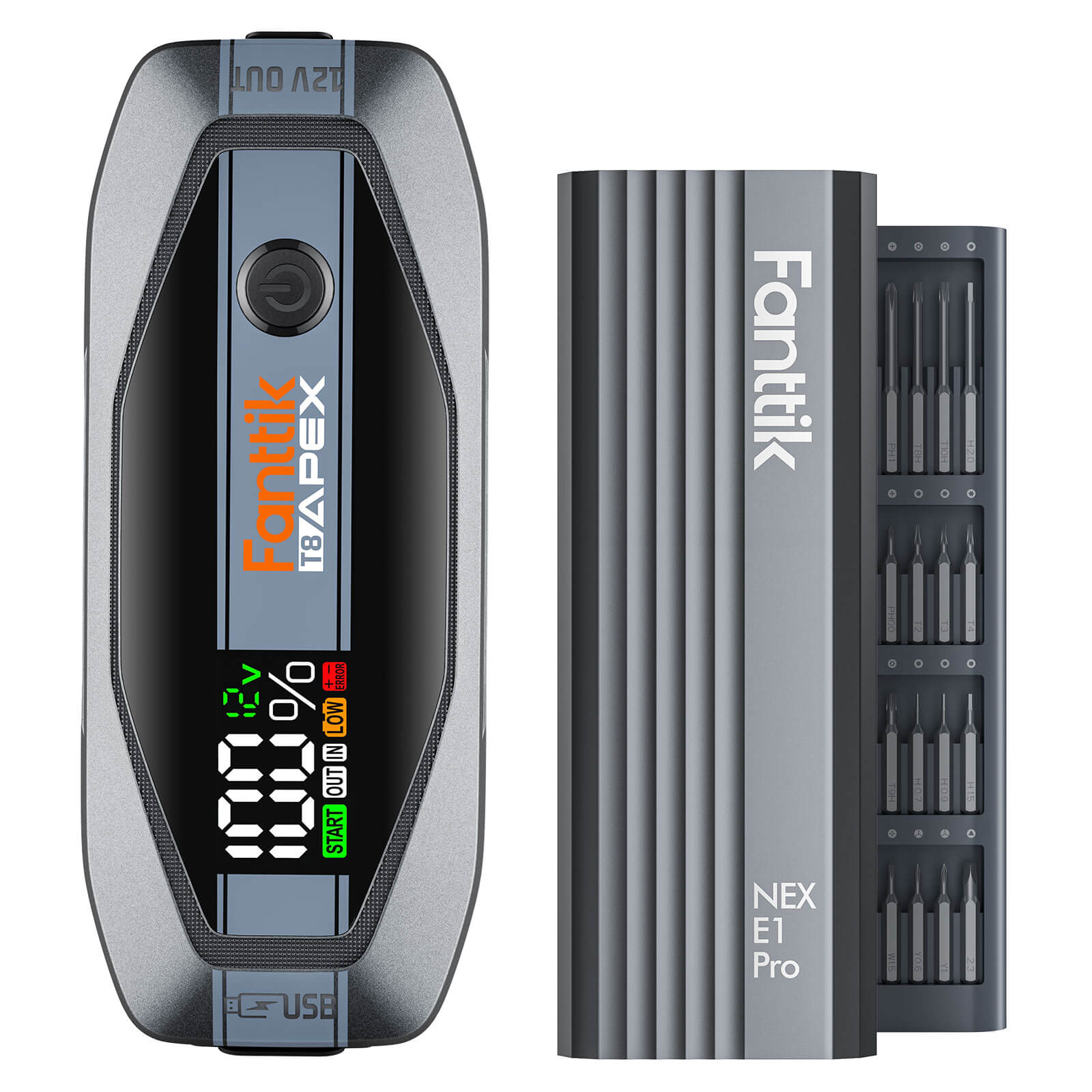 Fanttik E1 PRO Precision Electric Screwdriver and T8 APEX Jump Starter