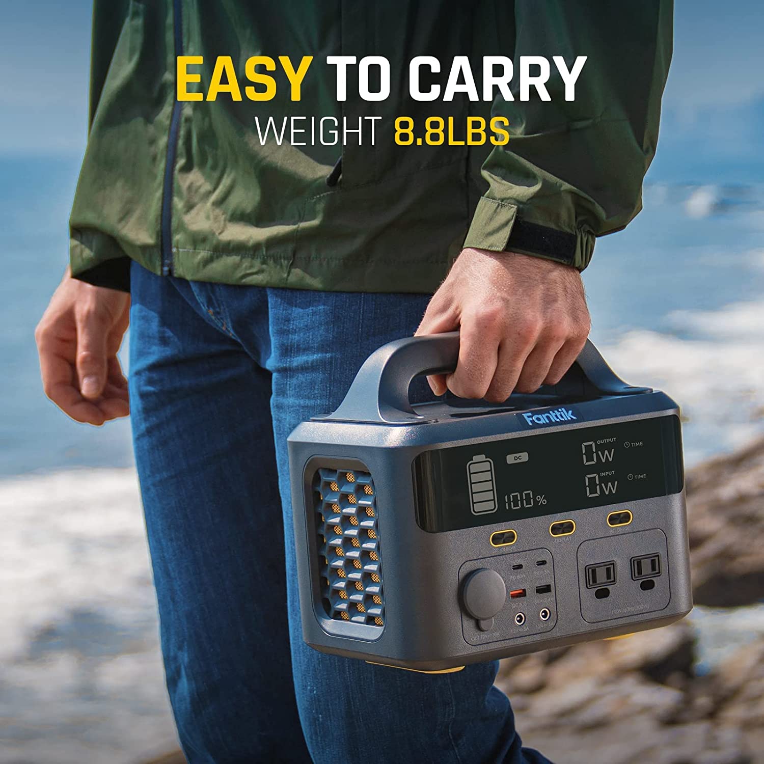 This Power Station fits power multiple electronic devices charging port, it is easy to carry.