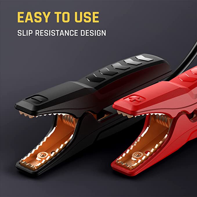 Maximum support 2000A peak battery jumper cables.