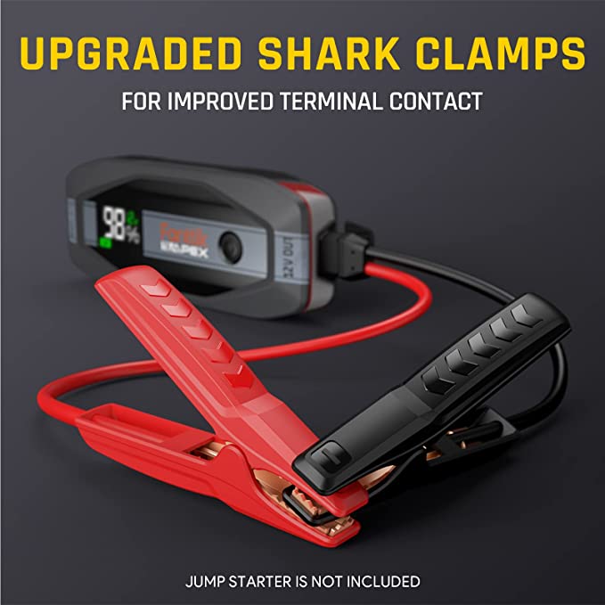 Maximum support 2000A peak battery jumper cables.