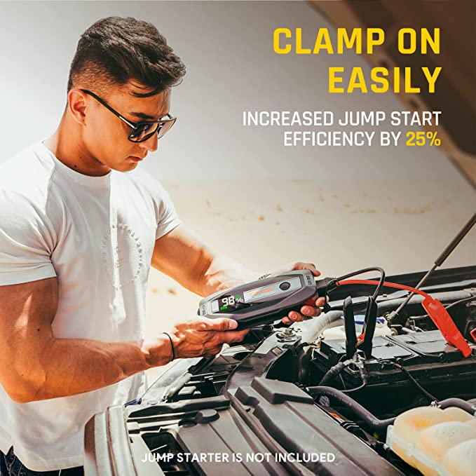 Maximum support 2000A peak battery jumper cables