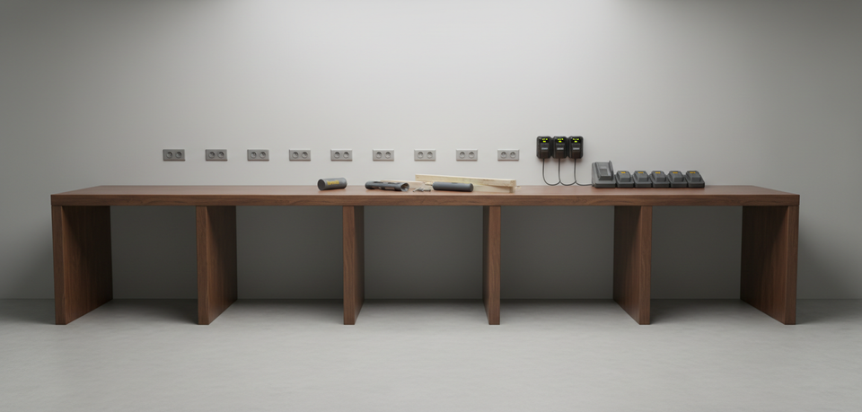 Designing a Logical Power Layout for Modern Cordless Workshops
