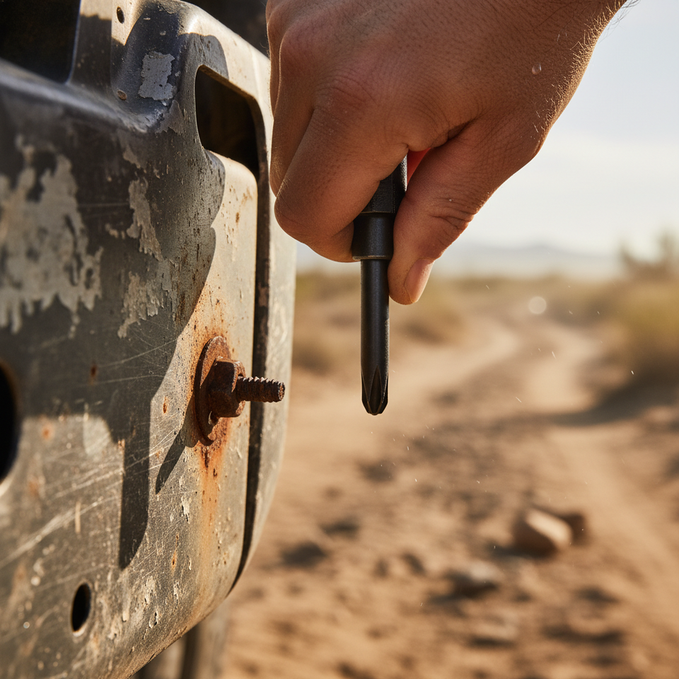 Evaluating Driver Bit Cam-Out During Unstable Trailside Repairs