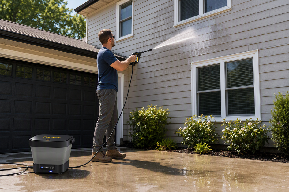 How to Clean High Windows and House Siding with an Electric Pressure Washer Safely