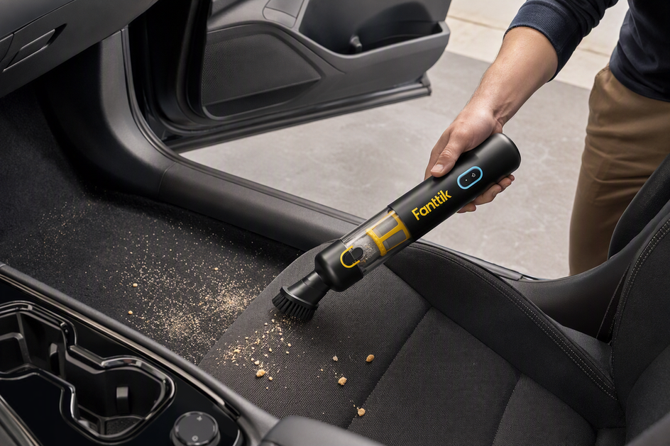 How to Deep Clean Sand and Crumbs from Car Seat Crevices with Handheld Vacuums