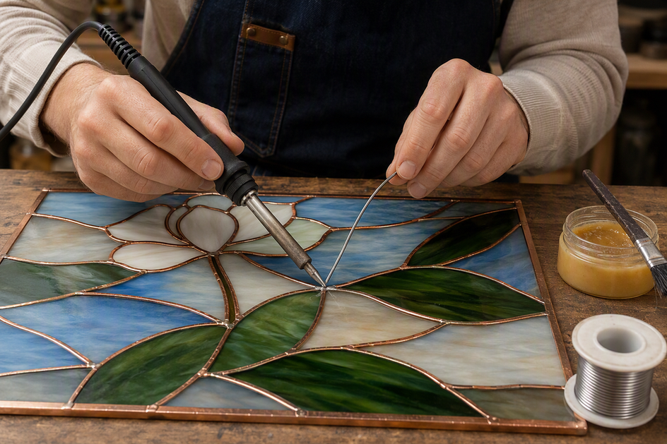 How to Solder Stained Glass and Copper Foil: Iron Temperature and Flux Selection