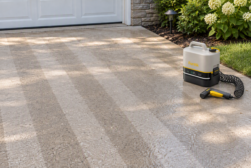 Why Does Concrete Look Striped After Pressure Washing?