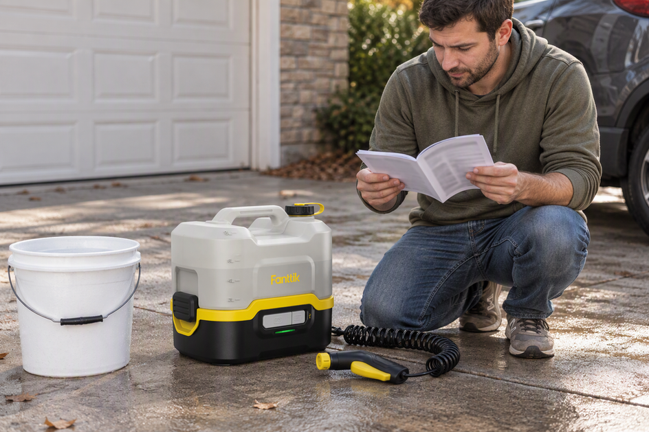 How to Use Bucket Water in a Cordless Pressure Washer Without Feeding in Debris