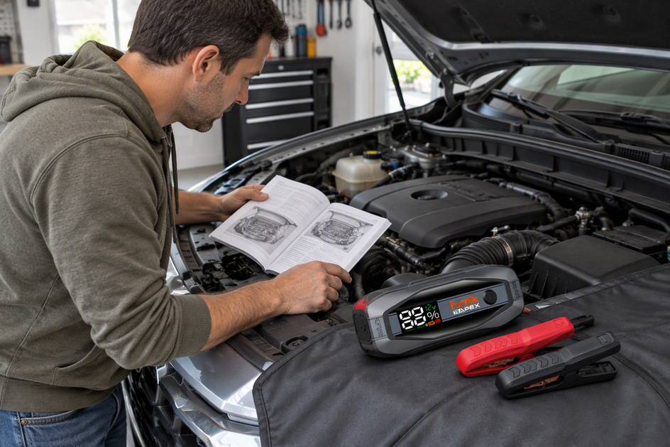 Where Should a Vehicle’s Jump Starter Connect if the Battery Is Hard to Reach?