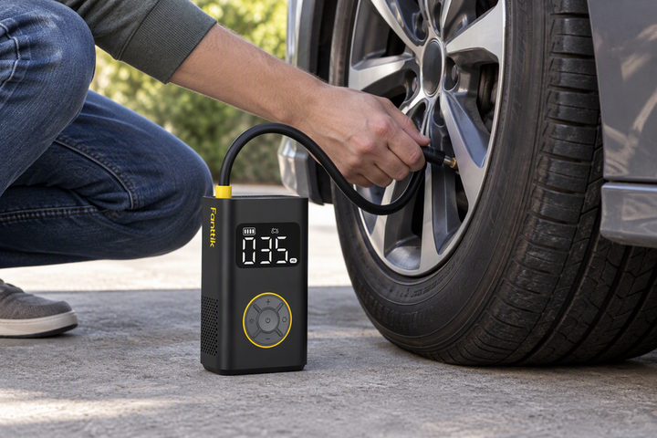 How to Set Different Front and Rear Tire Pressures With a Portable Inflator