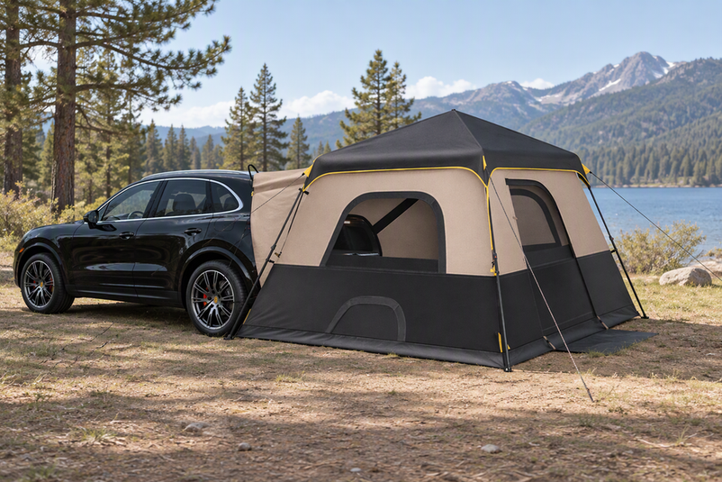 How to Position an SUV Tent Around the Vehicle at Camp