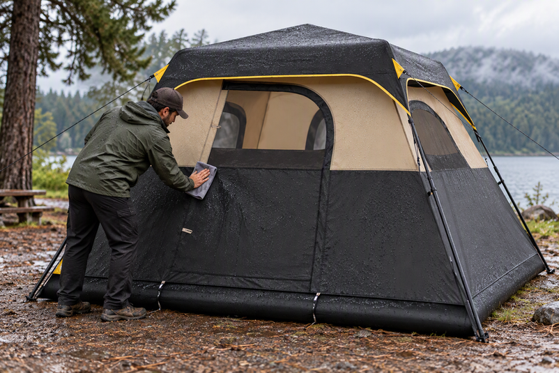 How to Handle a Wet Tent Between Stops on a Camping Road Trip