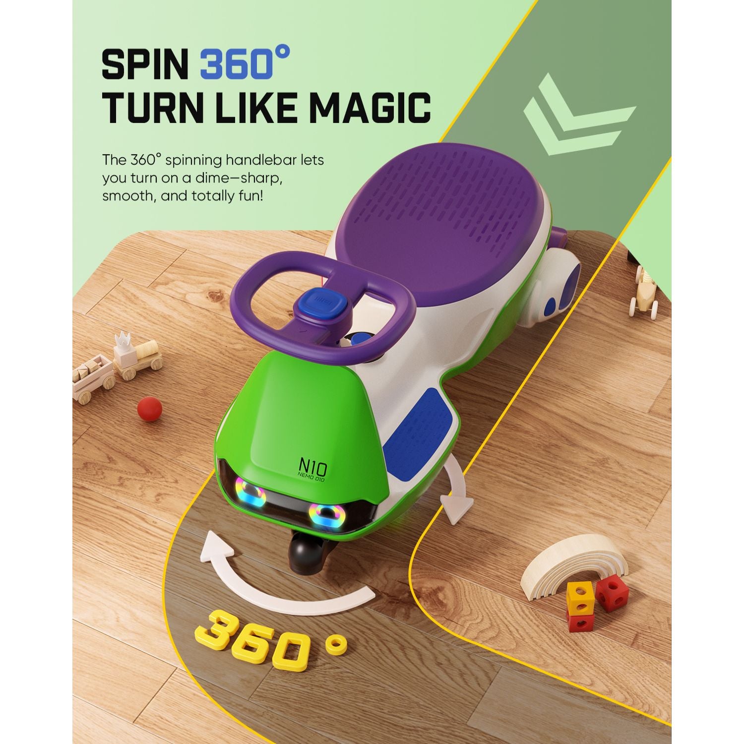 FanttikRide N10 Pro 12V Electric Wiggle Car with Pedal