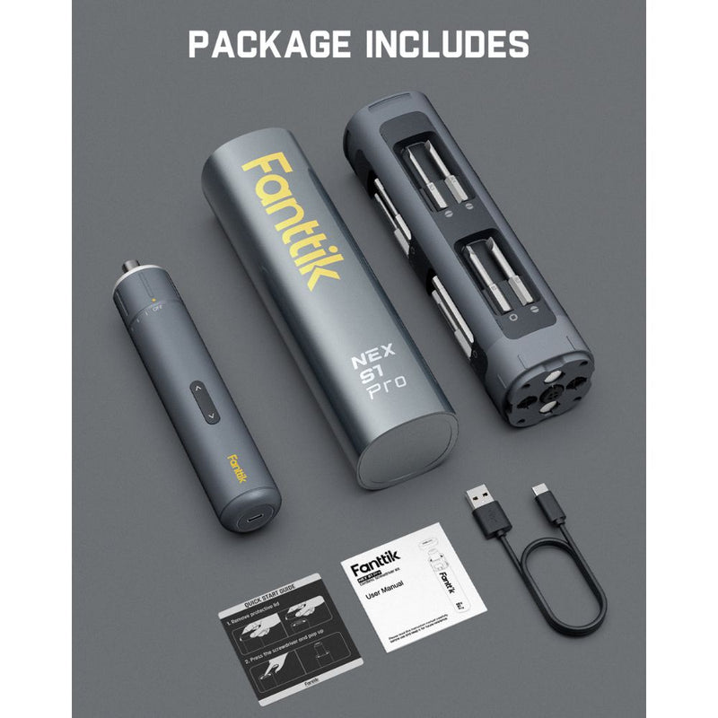 Fanttik S1 Pro Cordless Screwdriver Kit 16 Bits, HighTech Features