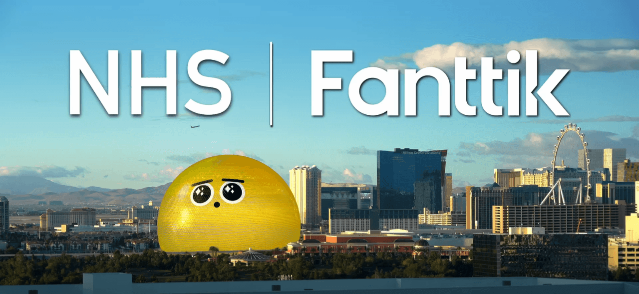 NHS Fantttik logo with a cityscape background