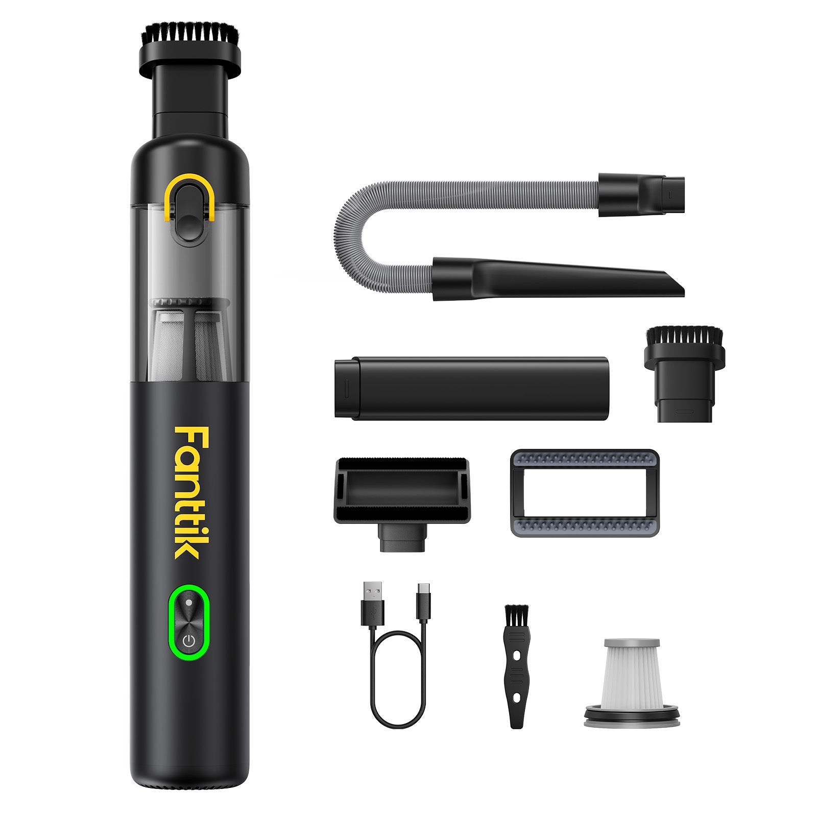 Fanttik V8 Mate Upgraded Cordless Car Vacuum-Black