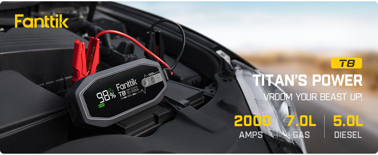 Fanttik T8 MAX Jump Starter - Revive Your Car Battery