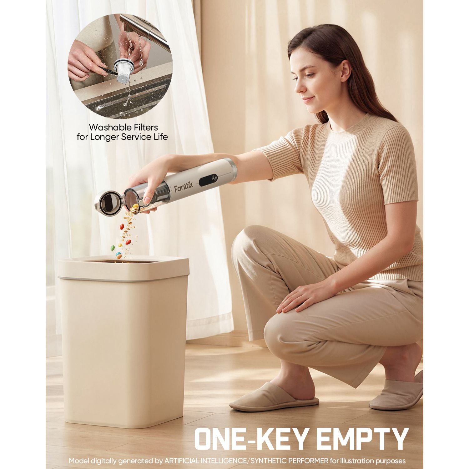Fanttik Slim V10 Ultra Cordless Car Vacuum - 4-in-1 Versatility