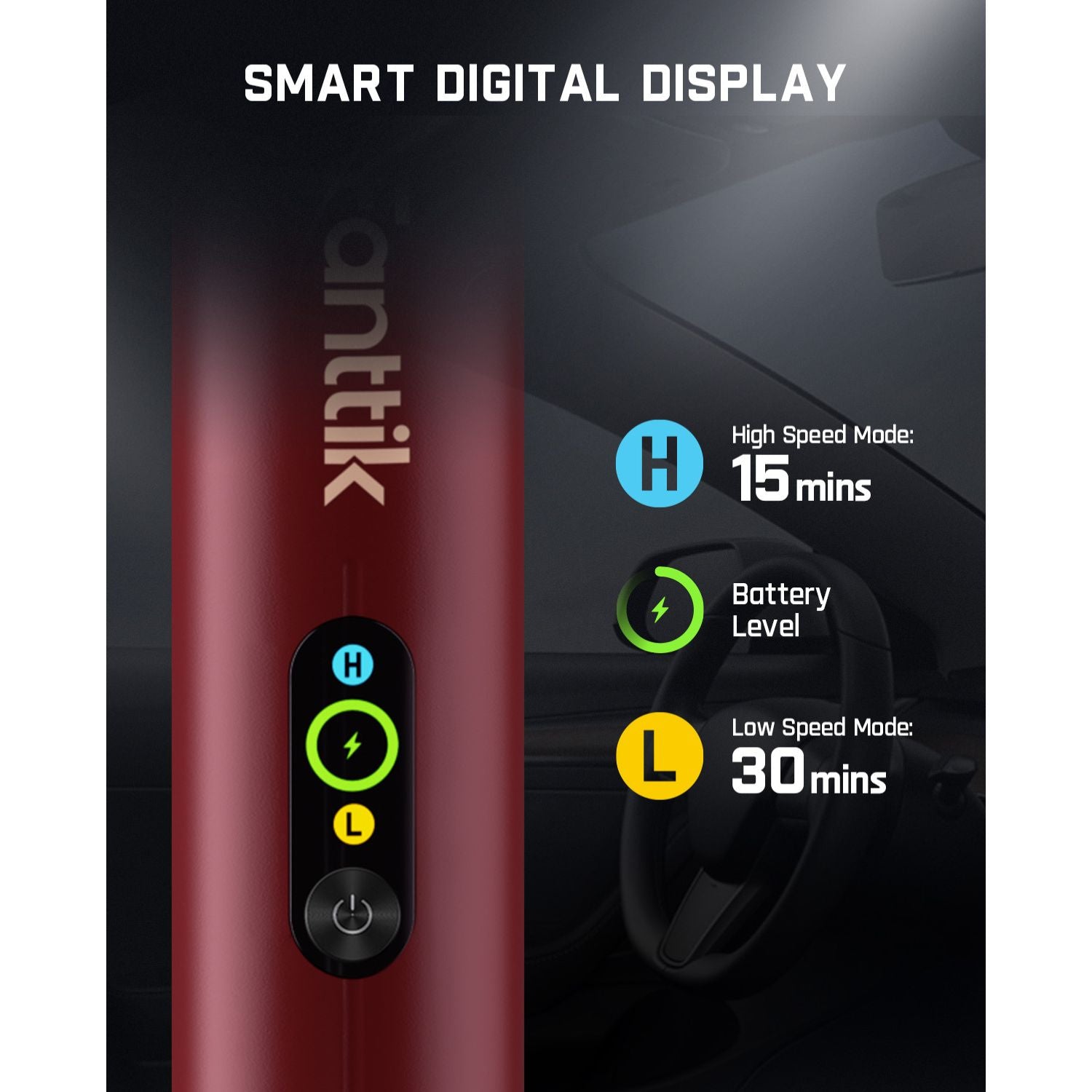 Fanttik Slim V10 Apex Cordless Car Vacuum - 4 in 1 Portable vacuum